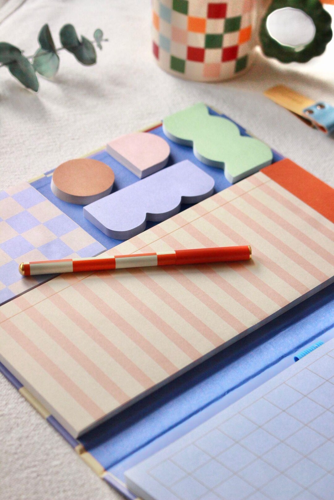 Colorful Desktop Sticky Note Set, Large A4 Memo Pad Kit With Gel Pen ...