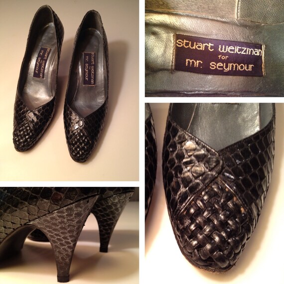stuart weitzman snakeskin shoes