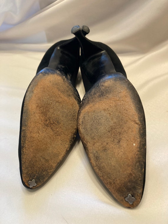 1950’s 1960’s Black Suede Lord & Taylor Pumps - image 5