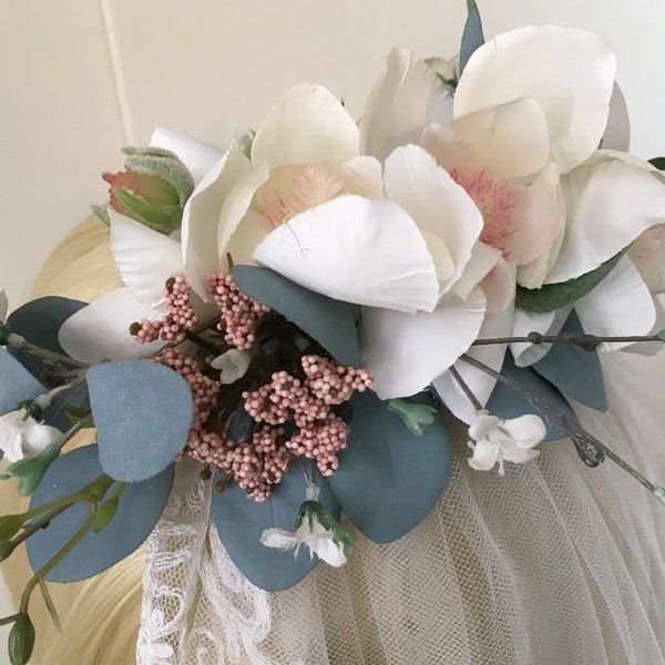 large flower headpiece