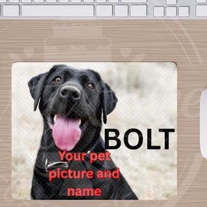 CUSTOM PET mouse pad, dog mom, personalized pet mouse pad, cat mom, custom pet items mouse pad choose your design style dog name mouse, dog