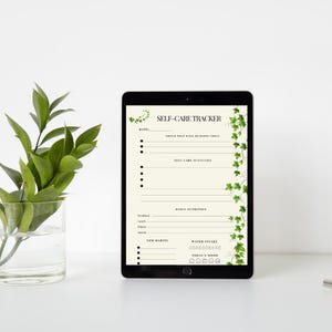 Self-Care Tracker Printable PDF – Daily Wellness Journal, Mental Health Planner Page, A4 Digital Download, Self Care Template