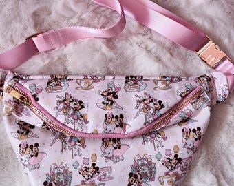 Riñonera rosa de Magic Kingdom, bolso de cintura Disney, bolso de cadera Disney, bolso de cadera de Fantasyland