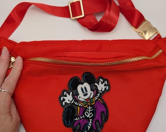 Mickey Skeleton Fanny Pack, Disney Halloween Fanny Pack, Disney Bum Bag, Hip Bag, Fanny Pack, Theme Parks Bag
