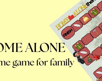 Home Alone Family Game – Kid-Friendly Printable Holiday Board PDF, Game