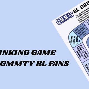 Juego de beber GMMTV BL: ¡Juego de fiesta imprimible para fans!, archivo PDF
