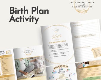 Birth Plan | Digital Copy | Interactive Guide with Template | Midwife-Designed for Labour & Birth Planning