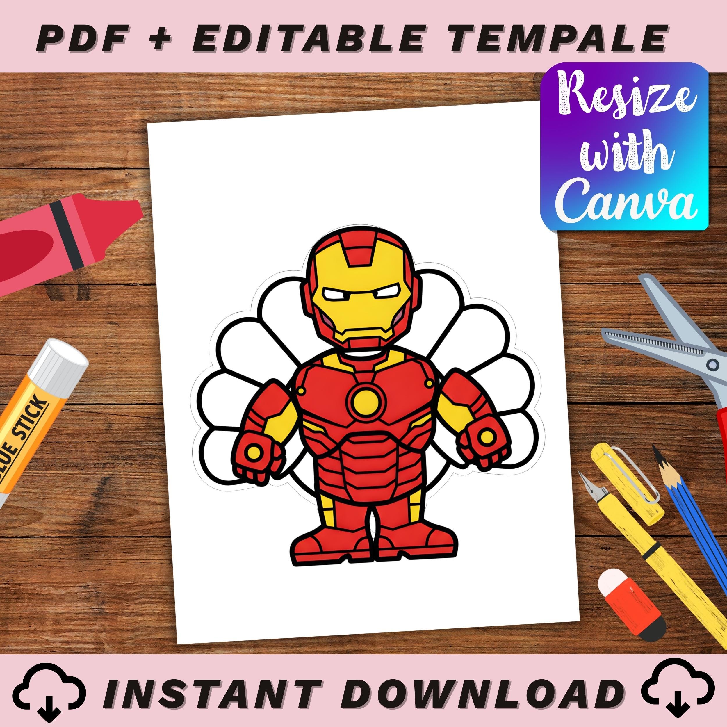 Disguise a Turkey Project Kit Superhero Printable Kids Thanksgiving…