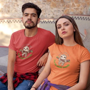 Unisex Dont Rush Me Im on Sloth Mode T-Shirt | Lazy Funny Kawaii Sloth Tee | Slow Life Animal Shirt | Cute Relaxed Gift Idea