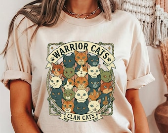 Warrior Cats Shirt, Clan Graphic Tee, Fantasy Reader Sweatshirt, Book Lover Fandom Gift