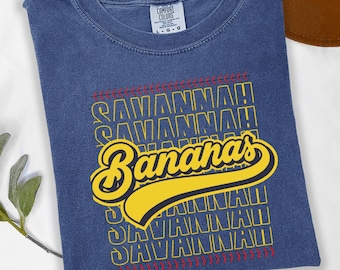 Savannah Bananas Comfort Colors® Shirt, Retro Baseball Graphic Tee, Unisex Fan T-Shirt