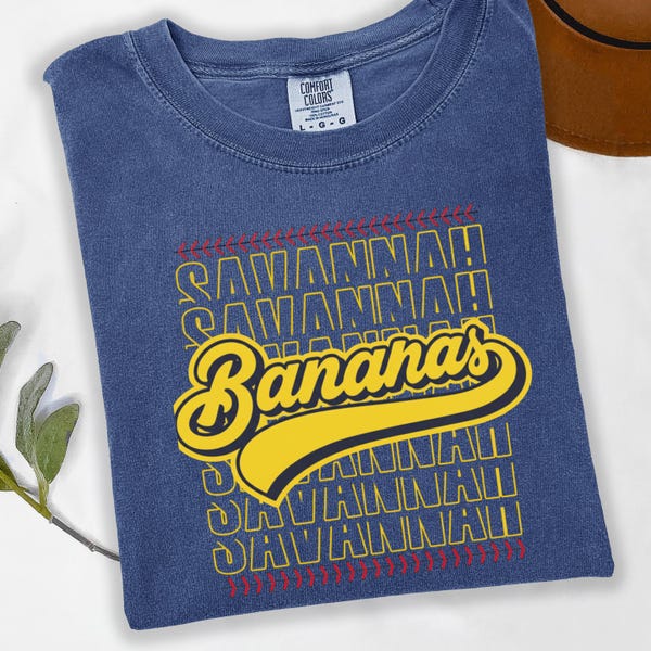 Savannah Bananas Comfort Colors® Shirt, Retro Baseball Graphic Tee, Unisex Fan T-Shirt