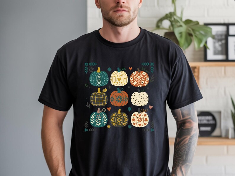 Pumpkin Harvest Season Tee, Seasonal Pumpkin Vibes Shirt, Thanksgiving Tee, Fall Lover Gift
