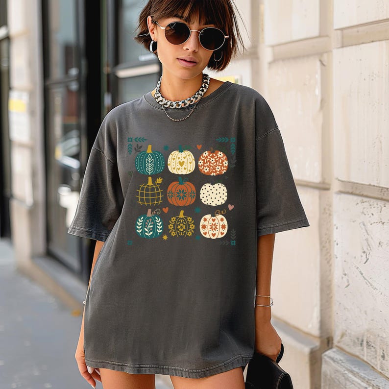 Pumpkin Harvest Season Tee, Seasonal Pumpkin Vibes Shirt, Thanksgiving Tee, Fall Lover Gift