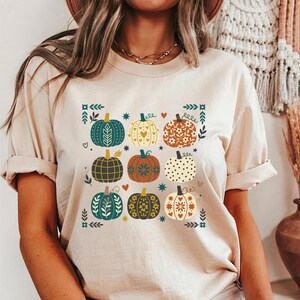 Pumpkin Harvest Season Tee, Seasonal Pumpkin Vibes Shirt, Thanksgiving Tee, Fall Lover Gift