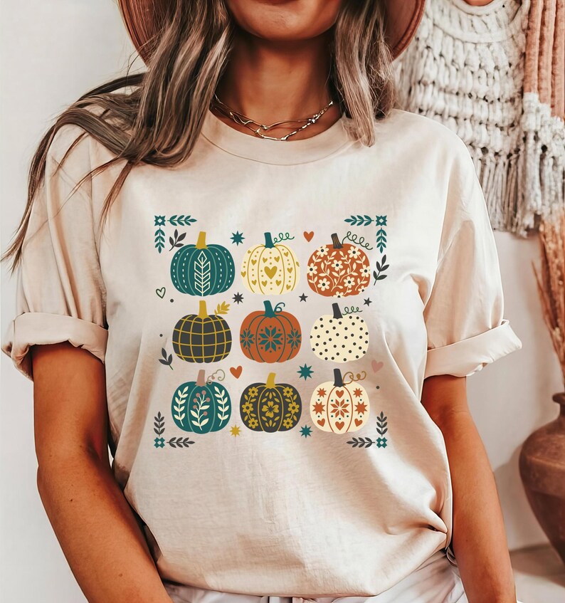 Pumpkin Harvest Season Tee, Seasonal Pumpkin Vibes Shirt, Thanksgiving Tee, Fall Lover Gift