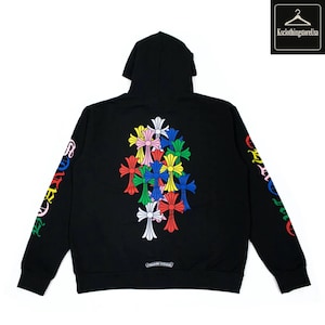 Sweat à capuche graphique croisé multicolore vintage Streetwear Pull unisexe à capuche noir Sweat-shirt style skateur urbain