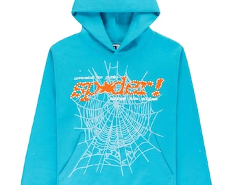 Sudadera con capucha y estampado de araña Wep, estilo urbano moderno Y2K, unisex