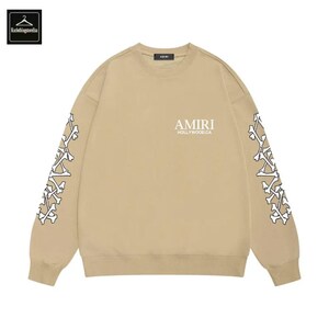 Amiri-inspirerad tröja herr kvinnor streetwear rund hals döskalleärm unisex modetröja Color 6