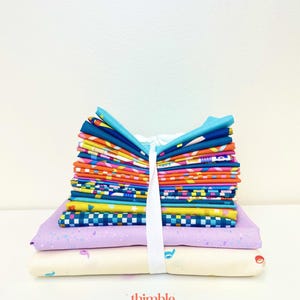 Quilt Kit - Wishy Washi Quilt Pattern using Washi Washi Fabrics by Ruby Star Society (Throw Size)