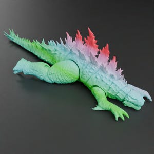 Fantasie gelede draak STL | 3D-afdrukbaar poseable monsterspeelgoed, kleurrijk Flexi Dragon STL-bestand, fantasiewezen, woondecoratie, tafelblad