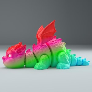 Gelede Flexi Dragon STL-bestand - Flexi Stl-bestand, Angry Dragon Flexi STL | Gelede 3D-afdrukbare drakenspeelgoed | Flexi Dragon digitale figuur