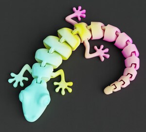 Jouet Anti-stress Dragon Lézard Imprimé En 3D - Change De Couleur, Longueur 19.5cm, Matériau PLA, Pour Adultes Et Enfants