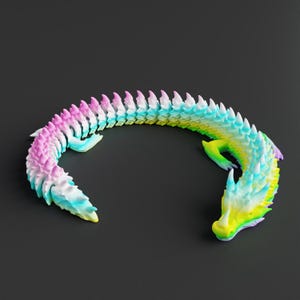 Baby Crystalwing Dragon Cinderwing3D, 3D Printed Winged Dragon,  Fidget Toy, STL & 3MF Files for 3D Printers, Ready to Print, Poseable Toy