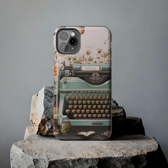 Typewriter Phone Case for Writer Phone Case Gift for Book Lover iPhone Case for Her Pretty Typewriter iPhone Case for Author iPhone Case
