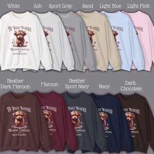 Vintage Highland Cow Sweatshirt Trading Company Shirt |Rustic Farm Aesthetic Country Western Sweater Highland Cow Apparel Cute Sweatshirt image 6