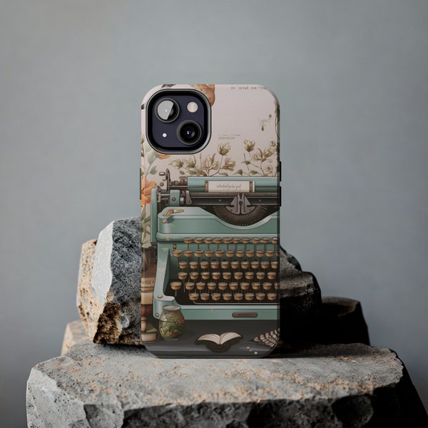 Typewriter Phone Case for Writer Phone Case Gift for Book Lover iPhone Case for Her Pretty Typewriter iPhone Case for Author iPhone Case
