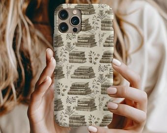 Vintage Style iPhone Case for Book Lover Phone Case for Bookworm iPhone Case for Reader Gift Idea for Her Vintage Book Phone Case Book Gift