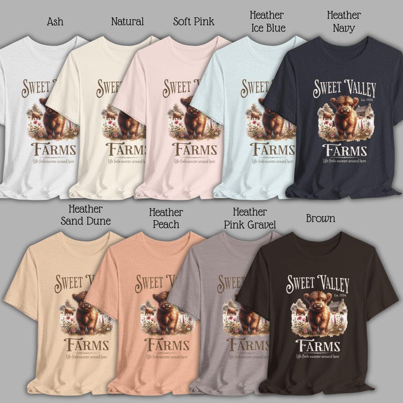 Camiseta de vaca de las Tierras Altas, camiseta suave de lona Bella, camiseta rústica de animales de granja, camiseta con gráfico de vaca Cottagecore, regalo para amantes de las vacas, camiseta para amantes de los animales imagen 4