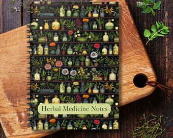 Spiralblock für Kräuterkundler Journal für Naturkundler Notizbuch für Kräuterheilkunde Rezeptbuch für Naturliebhaber Geschenk für Kräuterkundler Geschenkidee