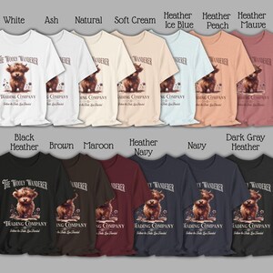 Vintage Highland Cow T-Shirt Bella Canvas Retro Farm Ad Style Cow Graphic Tee Rustic Country Aesthetic Shirt for Cow Lover Highland Cow Gift image 5