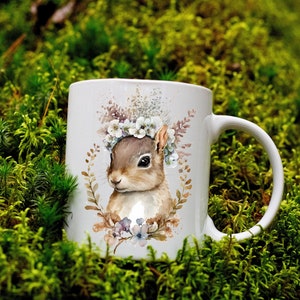 Waldtier Becher Fuchs Becher Geschenkidee Waschbär Becher Geschenk für Frauen Eichhörnchen Becher Geschenk für Mädchen Tierliebhaber Becher Geschenk für Naturliebhaber Kaffeebecher
