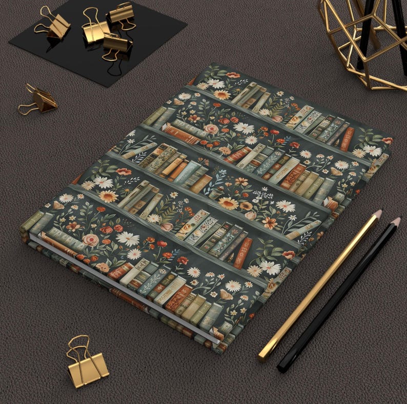 Floral Notebook for Reader Journal Gift Idea for Bookworm Journal for ...