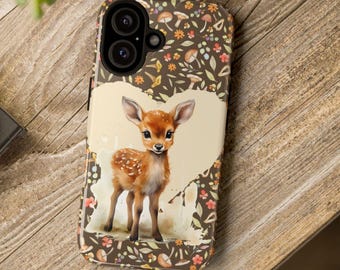 Animal Lover Phone Case for Nature Lover Floral iPhone Case Samsung Phone Case for Animal Lover iPhone Case Gift Idea for Deer Lover Gift