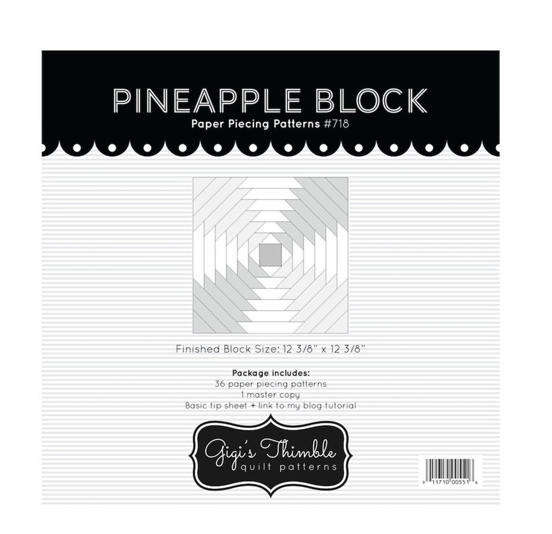 Pineapple Block Paper Piecing Pieces GT 718 by Gigi's Thimble Quilt