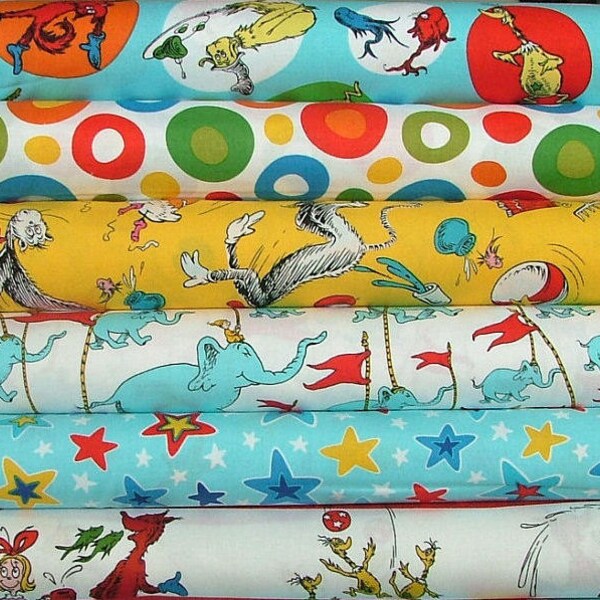 LAST ONE Fat Quarter Bundle of Dr. Seuss Enterprises by Robert Kaufman