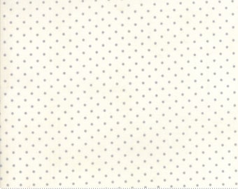 Essentially Dots White Silver Dots 8654 155 by Moda