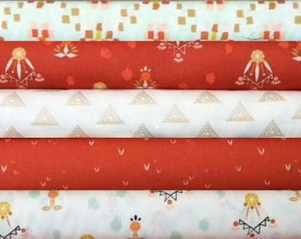 Wanderer Fat Quarter Bundle of 5 by April Rhodes for Art Gallery