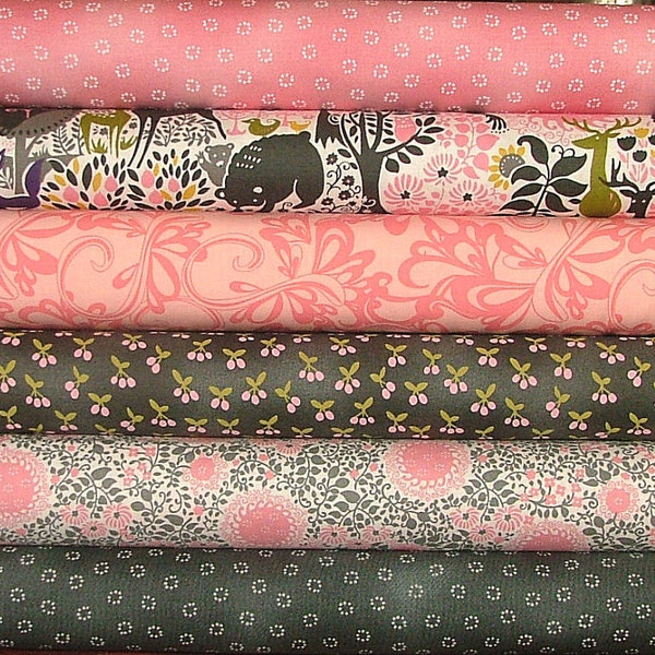 LAST ONE Once Upon a Time Fat Quarter Bundle of 6 by Yuko Hasegawa for RJR Fabrics