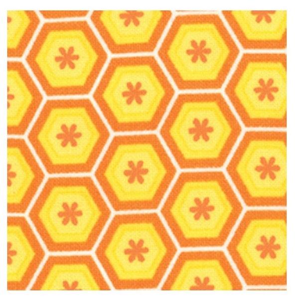 Snap Pop Sunshine Yellow Honeycomb 17719 16 by Sandy Gervais for Moda