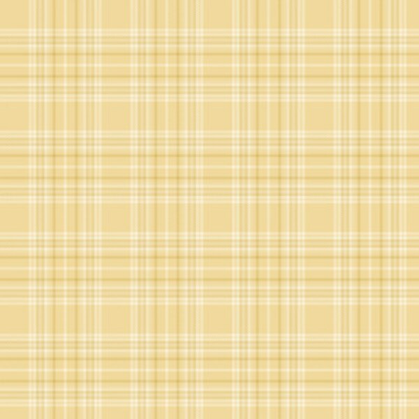 End of Bolt 1 yard 13" of Buggy Barn Yarn Dye Yellow Woven Plaid for Henry Glass