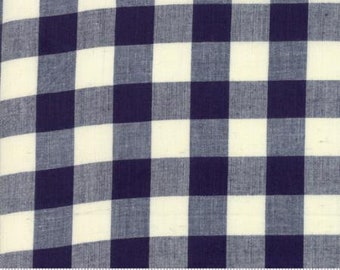 Picnic Basket WOVENS Check Navy 12134 21 by Moda