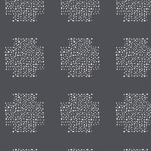 May include: A seamless pattern with a repeating design of white, textured squares on a dark gray background.