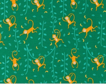 Jungle Paradise Monstera Dark Green - Stacy Iest Hsu - PER QUARTER METRE Jungle Paradise Monstera Dark Green - Stacy Iest Hsu - PER QUARTER METRE