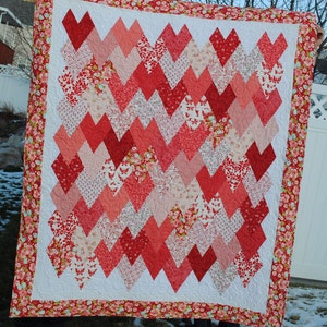 Harten Harten Harten Quiltpatroon in PDF-formaat Ontworpen door Sandra Farnsworth