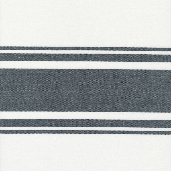 18" Lakeside Off White Black Stripe 992 268 Moda Toweling